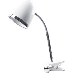 Asztali lámpa, AVIDE Csiptethető, E27, max 15W, fehér Iroda üzemeltetés, munkavédelem Avide