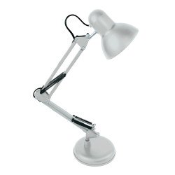Asztali lámpa, AVIDE Basic Vintage plasztik, max 60W, fehér Iroda üzemeltetés, munkavédelem Avide