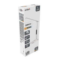 Asztali lámpa LED, AVIDE QI Mona, 7W, fehér Iroda üzemeltetés, munkavédelem Avide