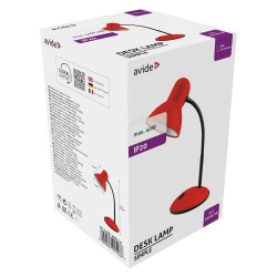 Asztali lámpa, AVIDE Basic Simple, 40W, piros Iroda üzemeltetés, munkavédelem Avide