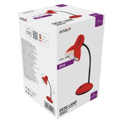 Asztali lámpa, AVIDE Basic Simple, 40W, piros Iroda üzemeltetés, munkavédelem Avide