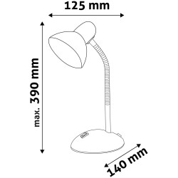 Asztali lámpa, Basic Simple, max. 40W, AVIDE, fehér
