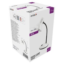 Asztali lámpa, AVIDE Basic Simple, 40W, fehér Iroda üzemeltetés, munkavédelem Avide