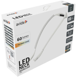 Olvasólámpa LED, AVIDE Nyak, 2W, fehér Iroda üzemeltetés, munkavédelem Avide