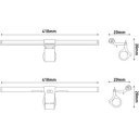 Monitor lámpa LED, AVIDE USB, 5W, fekete
