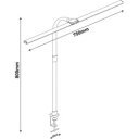 Asztali lámpa, AVIDE LED duplafejű, 18W, fekete