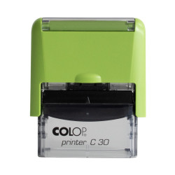 Bélyegző C30 Colop zöld átlátszó ház/kék párna Irodatechnika, kellékei Colop