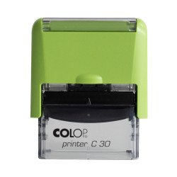 Bélyegző C30 Colop zöld átlátszó ház/kék párna Irodatechnika, kellékei Colop