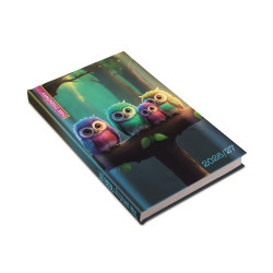 Diák zsebkönyv 125mmx205mm, fehér lapokkal 2026/2027 bagoly Realsystem Író- irodaszer, papíráru Realsystem