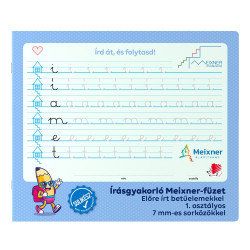 Füzet iskolai, 32lap, írás gyakorló előírt 1.osztályos fekvő Süni Meixner Író- irodaszer, papíráru Ico