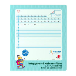 Füzet iskolai, 32lap, írás gyakorló 3. és 4.osztályos álló Süni Meixner Író- irodaszer, papíráru Ico