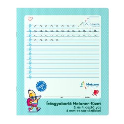 Füzet iskolai, 32lap, írás gyakorló 3. és 4.osztályos álló Süni Meixner Író- irodaszer, papíráru Ico