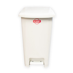 Szemeteskuka pedálos műanyag 25 literes fehér UP401-001