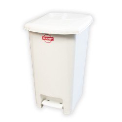 Szemeteskuka pedálos műanyag 25 literes fehér UP401-001 Író- irodaszer, papíráru Planet