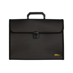 Irattartó táska, harmonikatáska, 13 rekeszes füles csatos EVOffice fekete Író- irodaszer, papíráru Evo