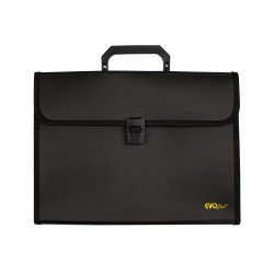 Irattartó táska, harmonikatáska, 13 rekeszes füles csatos EVOffice fekete Író- irodaszer, papíráru Evo