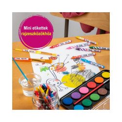 Etikett toll címke iskolai, 50 x 10 mm 30 címke/2 ív, Avery kék/zöld Író- irodaszer, papíráru Avery