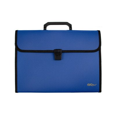 Irattartó táska, harmonikatáska, 13 rekeszes füles csatos EVOffice kék