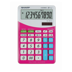 Számológép asztali 10 számjegyes SharpELM332BPK rózsaszín Irodatechnika, kellékei Sharp