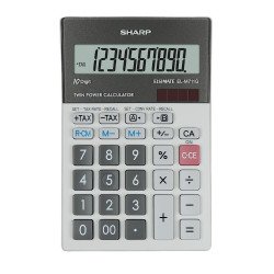 Számológép asztali 10 számjegyes Sharp ELM711PGGY fehér Irodatechnika, kellékei Sharp