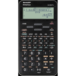 Számológép tudományos 420 funkciós 10+2 digites 4 soros napalemes Sharp ELW531TLBBK fekete Irodatechnika, kellékei Sharp