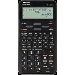 Számológép tudományos 420 funkciós 10+2 digites 4 soros napalemes Sharp ELW531TLBBK fekete Irodatechnika, kellékei Sharp