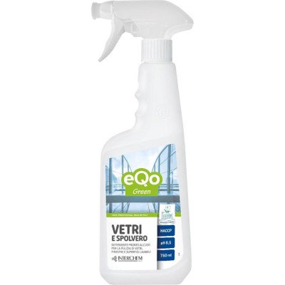 Üveg- és felülettisztítószer szórófejes 750 ml EcoVetri E Spolvero Verde