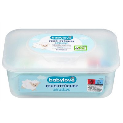 Nedves törlőkendő 80 lap/doboz Baby love_sensitive