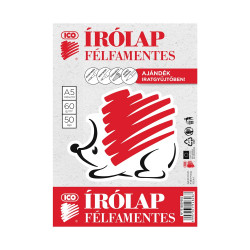Írólap A5, félfamentes, 50 lap, Süni Író- irodaszer, papíráru Ico