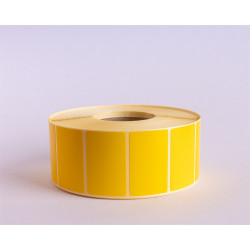 Etikett címke thermo, 25x40mm, tekercses, 2000 címke/tekercs citromsárga Író- irodaszer, papíráru Egyéb