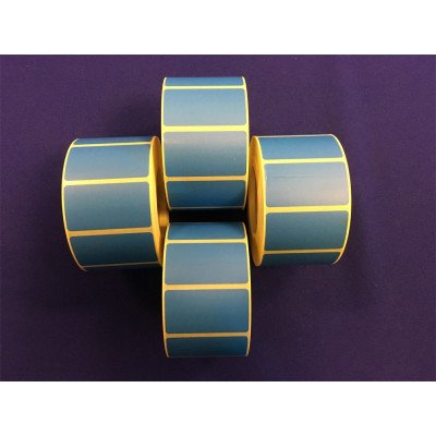 Etikett thermo 25x45mm, tekercses 1000 címke/tekercs kék