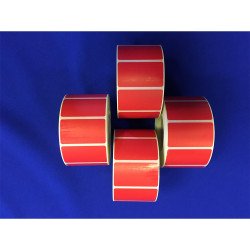 Etikett címke thermo, 25x45mm, tekercses, 1000 címke/tekercs piros Író- irodaszer, papíráru Egyéb