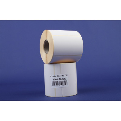 Etikett thermo 60x100mm, tekercses 1000 címke/tekercs