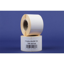 Etikett címke thermo, 60x58mm, tekercses, 700 címke/tekercs fehér Író- irodaszer, papíráru Egyéb