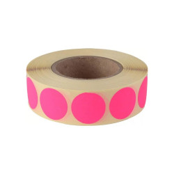 Etikett címke, 20mm, körcímke tekercses, 1000 címke/tekercs fluo pink Író- irodaszer, papíráru Egyéb