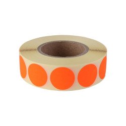Etikett címke, 20mm, körcímke tekercses, 1000 címke/tekercs fluo piros Író- irodaszer, papíráru Egyéb