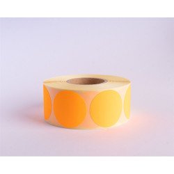 Etikett címke, 38mm, körcímke tekercses, 1000 címke/tekercs fluo narancs Író- irodaszer, papíráru Egyéb