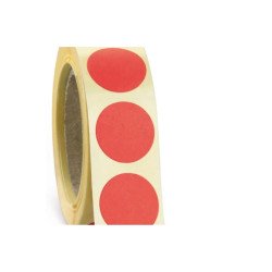 Etikett címke, 38mm, körcímke tekercses, 1000 címke/tekercs fluo piros Író- irodaszer, papíráru Egyéb