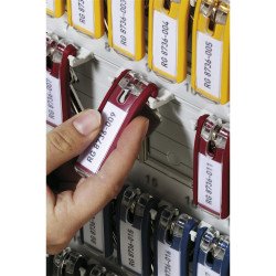 Kulcsjelölő címke beírós 6 db/csomag, fekete, Durable Kulcsjelölő címke, kulcsdoboz Durable