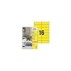 Etikett címke, 105x37mm, univerzális, 16 címke/lap Avery, sárga Író- irodaszer, papíráru Avery