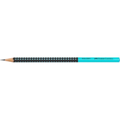 Grafitceruza HB, Grip 2001 Faber-Castell kéttónusú fekete-türkiz