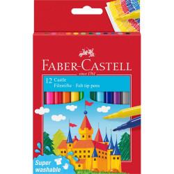 Rostirón, filctoll készlet kastélyos, Faber-Castell 12 klf. Szín Író- irodaszer, papíráru Faber - Castell