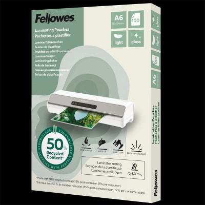 Lamináló fólia A6, 80mic. 100 db/doboz,Fellowes