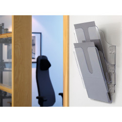 Prospektustartó A4, Durable Flexiplus álló 2 db/csomag, áttetsző Irodatechnika, kellékei Durable