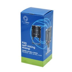 Bélyegző kör 30mm-es R30 fekete ház natúr párna kör lenyomat Bluering® Irodatechnika, kellékei Bluering