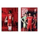 Füzet spirál A4, 70lapos, kockás 10 db/csomag Liverpool