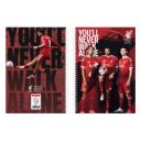Füzet spirál A4, 70lapos, kockás 10 db/csomag Liverpool