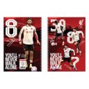 Füzet spirál A4, 70lapos, kockás 10 db/csomag Liverpool