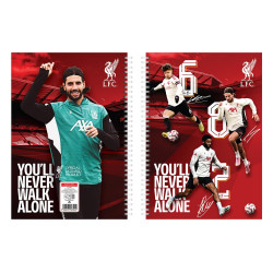 Füzet spirál A4, 70lapos, kockás 10 db/csomag Liverpool
