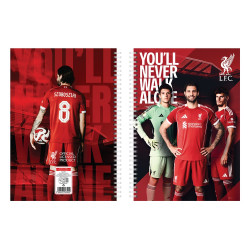 Füzet spirál A4, 70lapos, kockás 10 db/csomag Liverpool